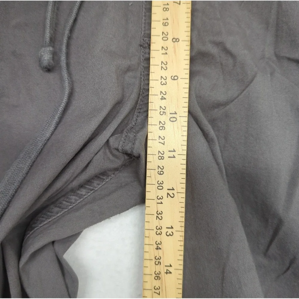 Hollister Cargo Baggy Pants Gray Mens XL Drawstring Parachute Knit